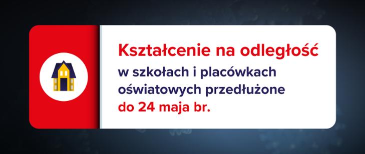 kształcenie zdalne przedłużone do 24 maja